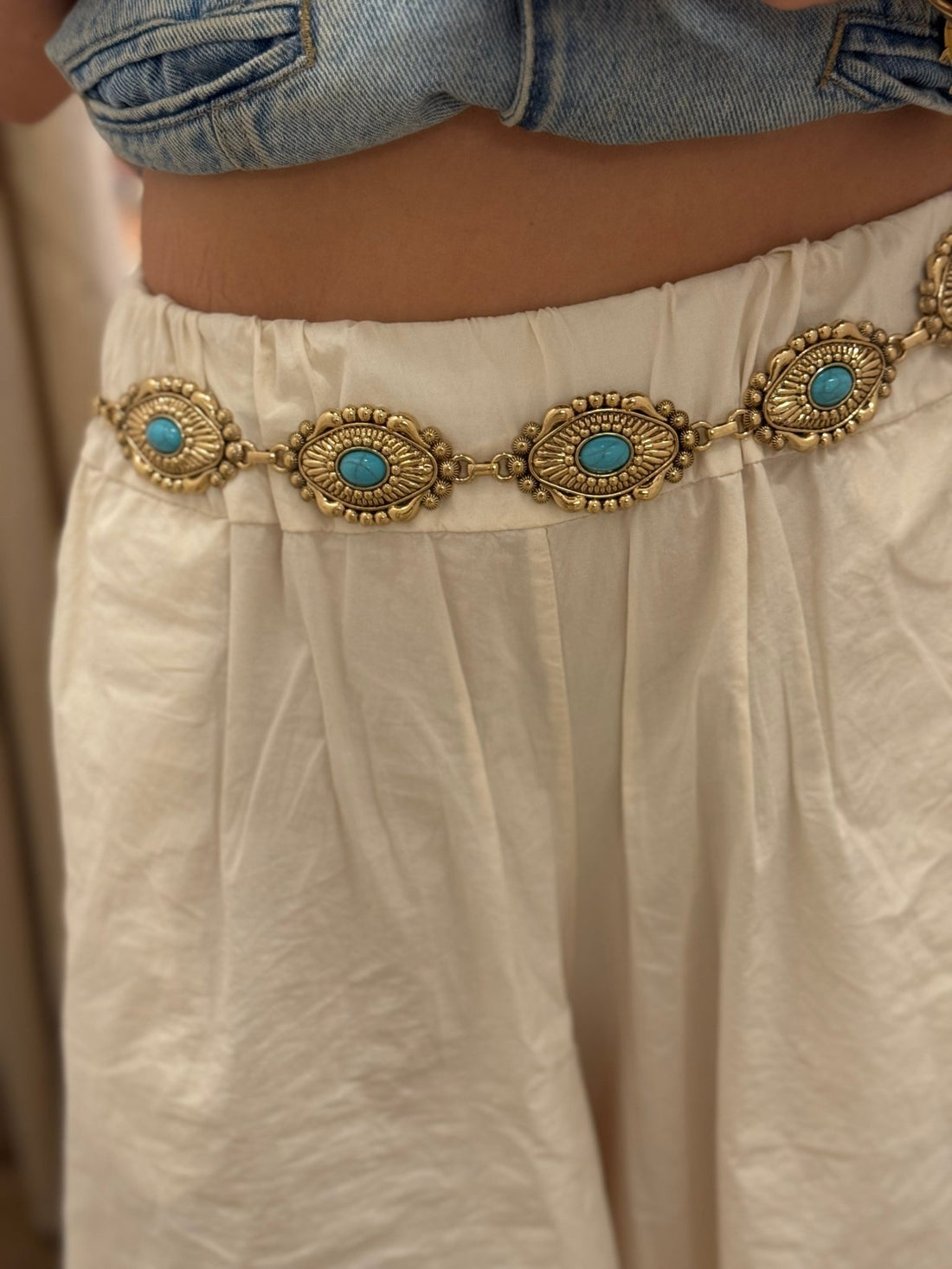 Ceinture en acier doré vieilli - Léone