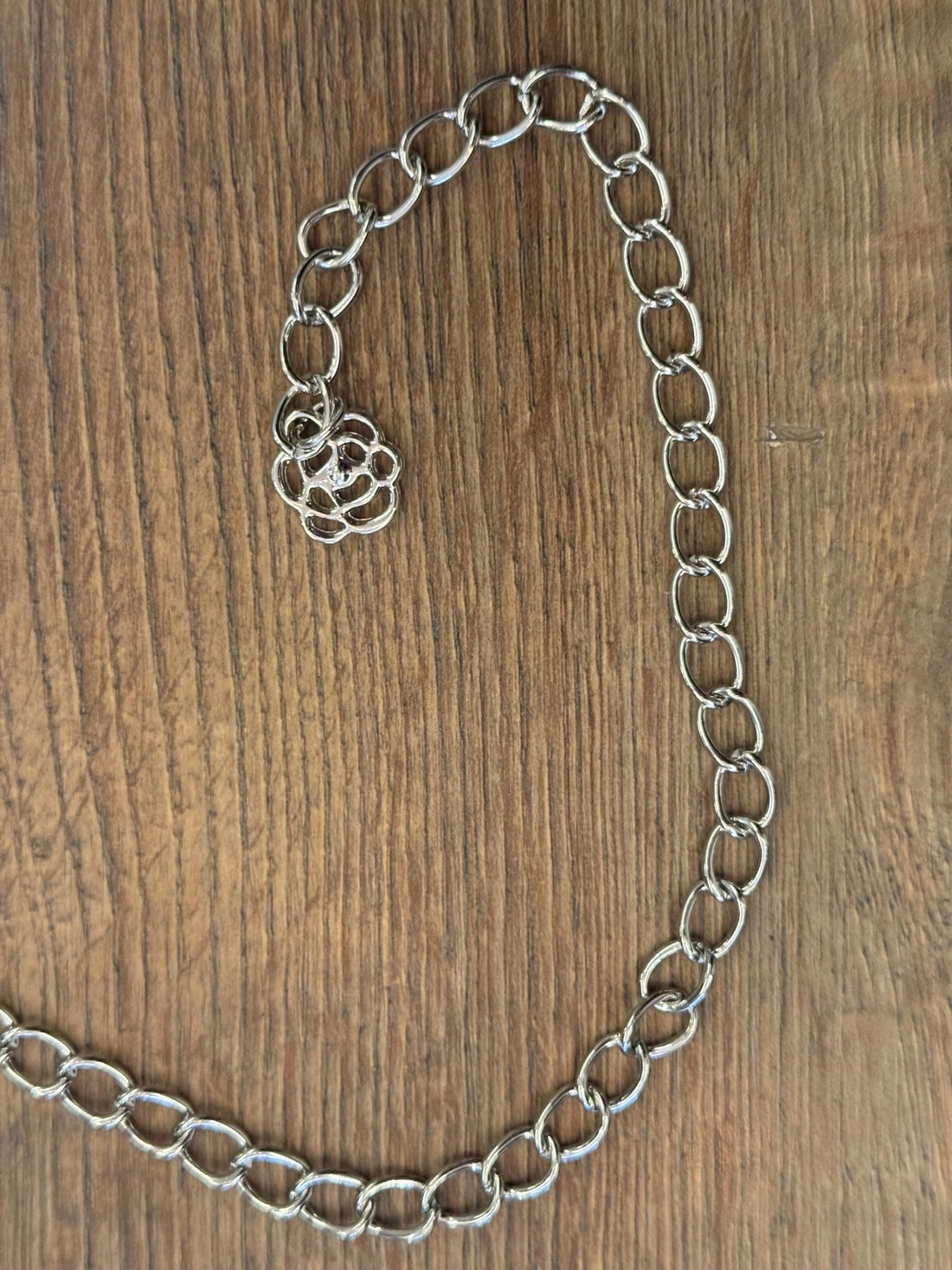 Ceinture en métal argenté double anneaux - Léone