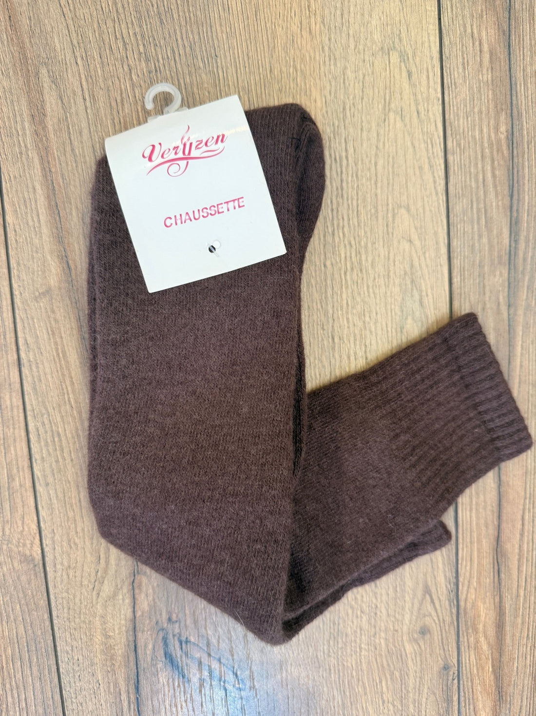 Chaussettes hautes en laine choco - Léone