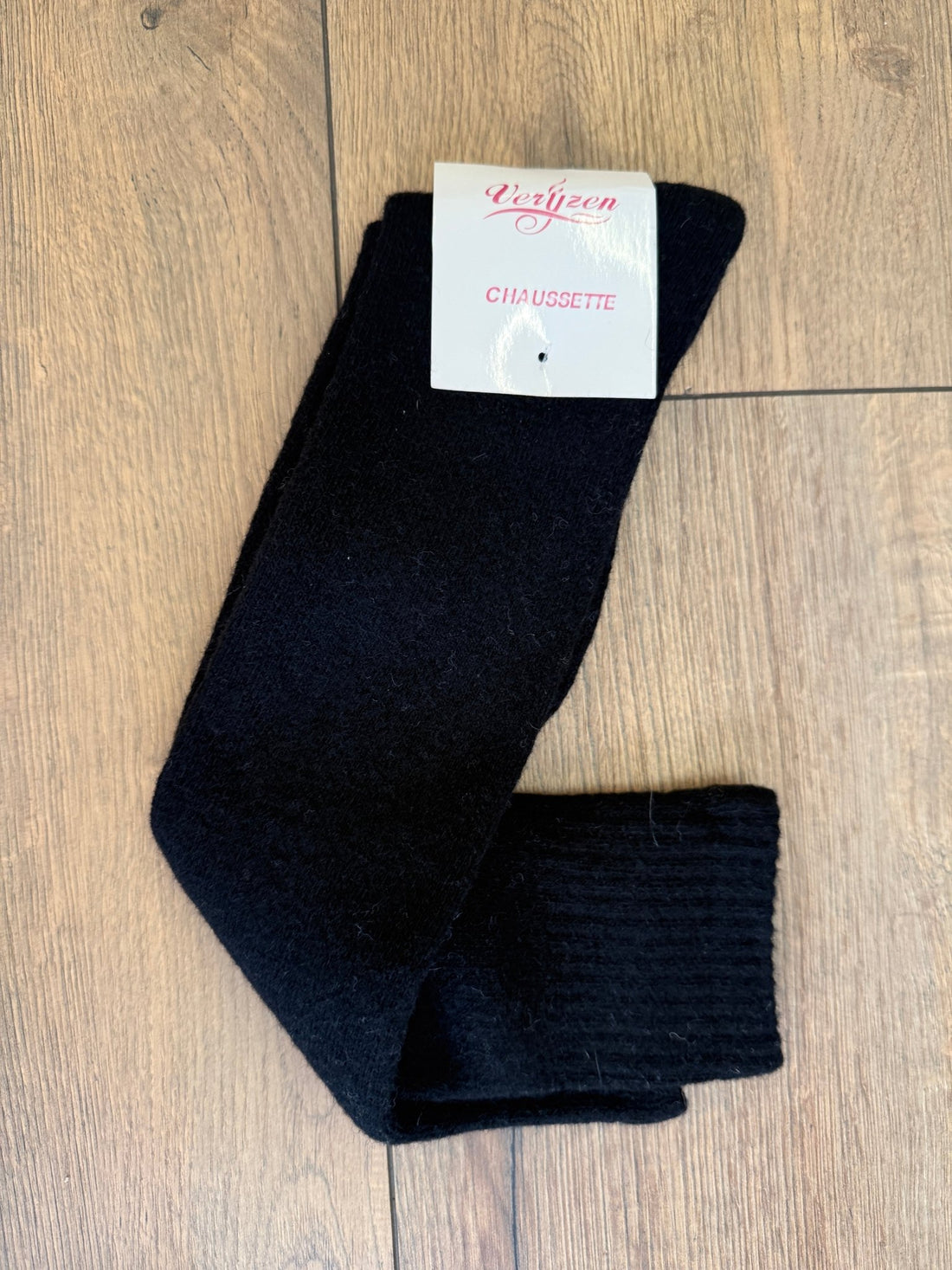 Chaussettes hautes en laine noires - Léone