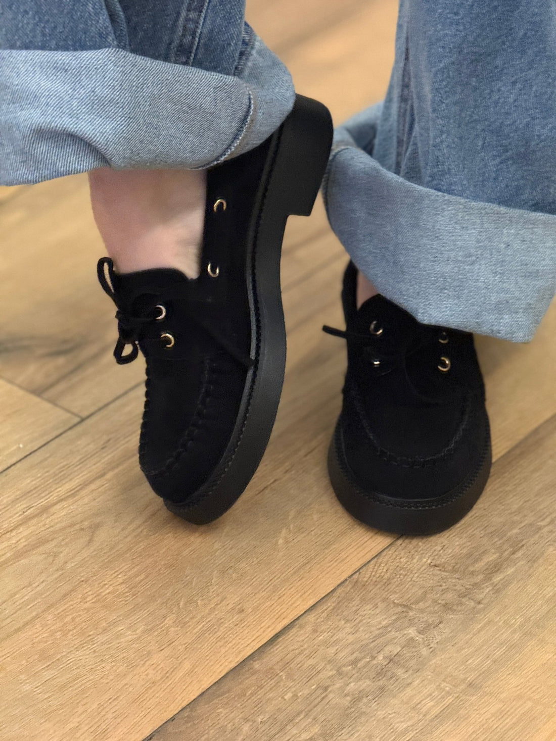 Chaussures bateaux noires - Léone