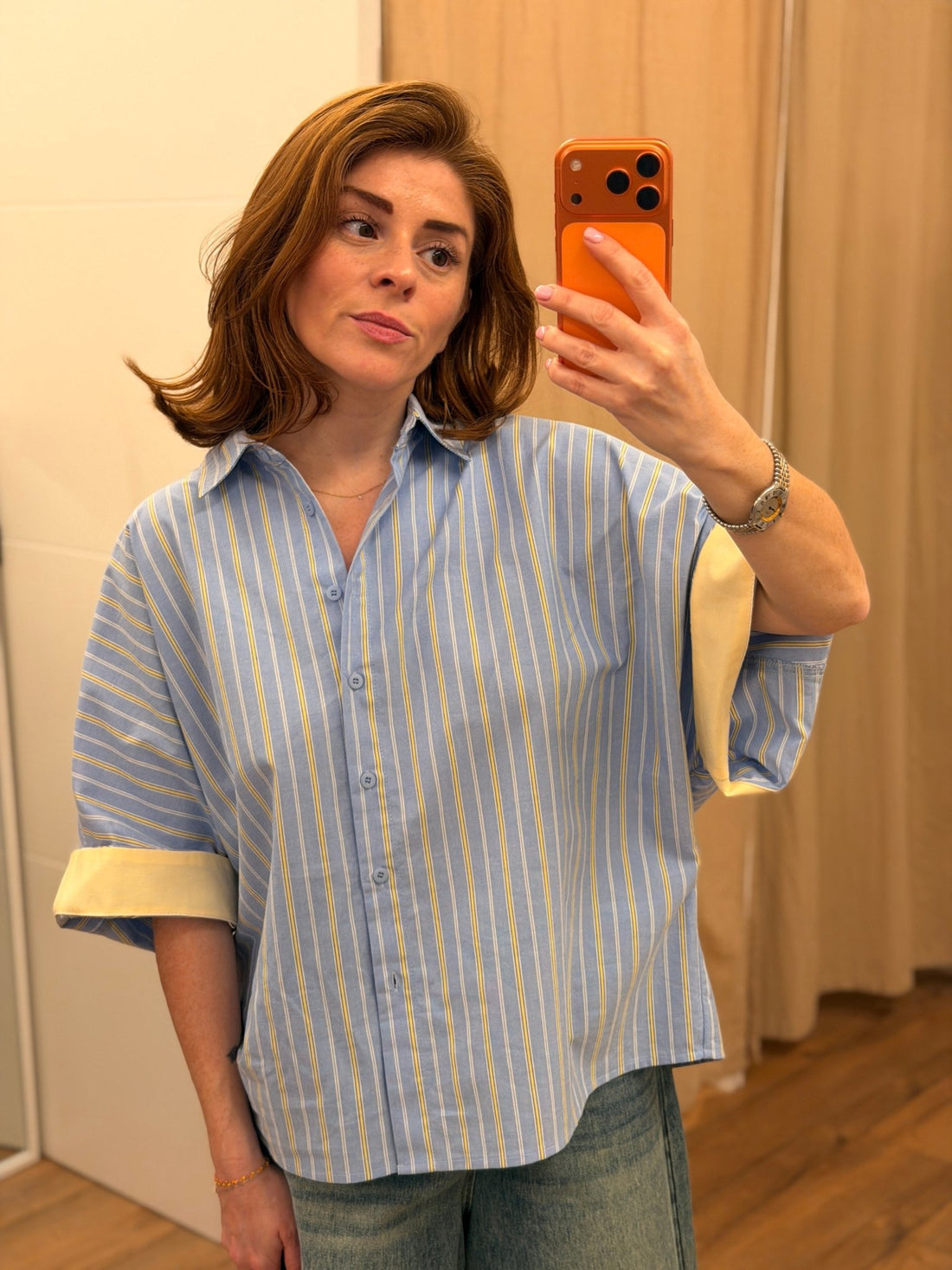 Chemise Beatrice bleu - Léone