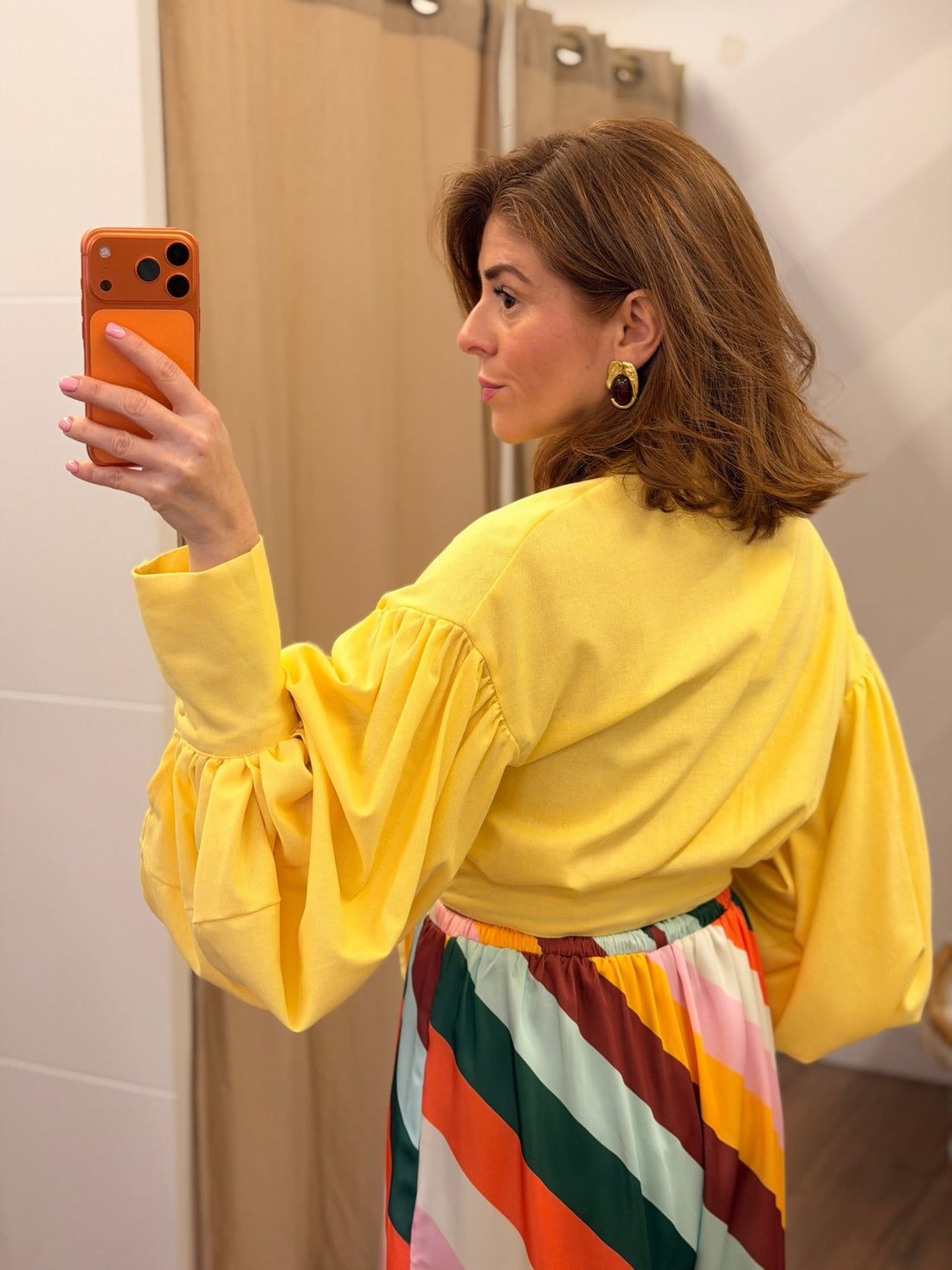 Chemise Betty jaune - Léone