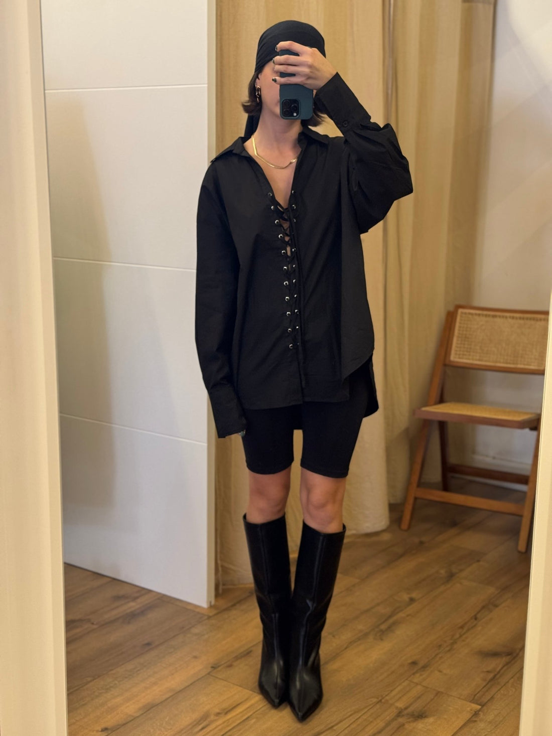 Chemise Callista noire - Léone