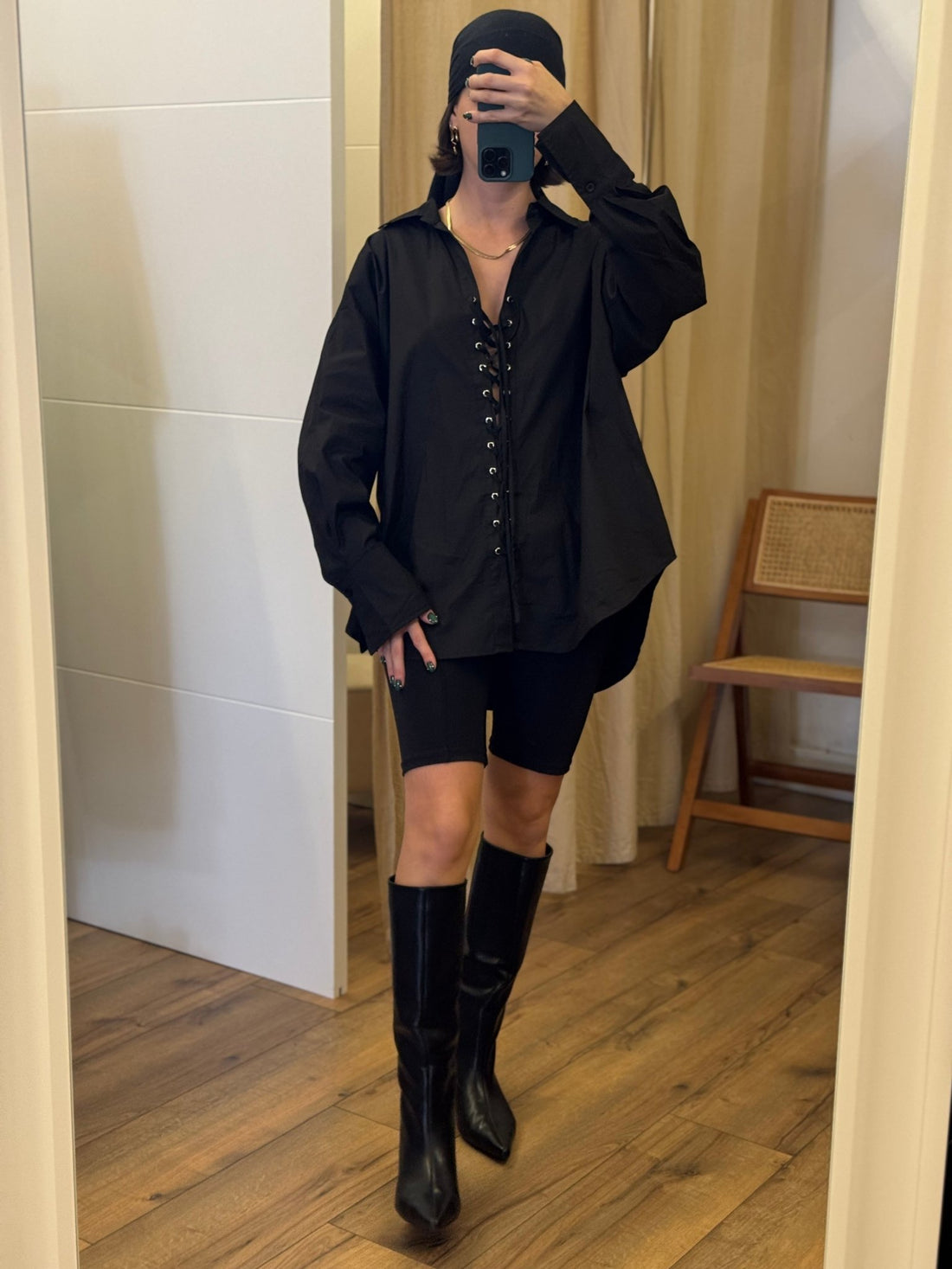 Chemise Callista noire - Léone