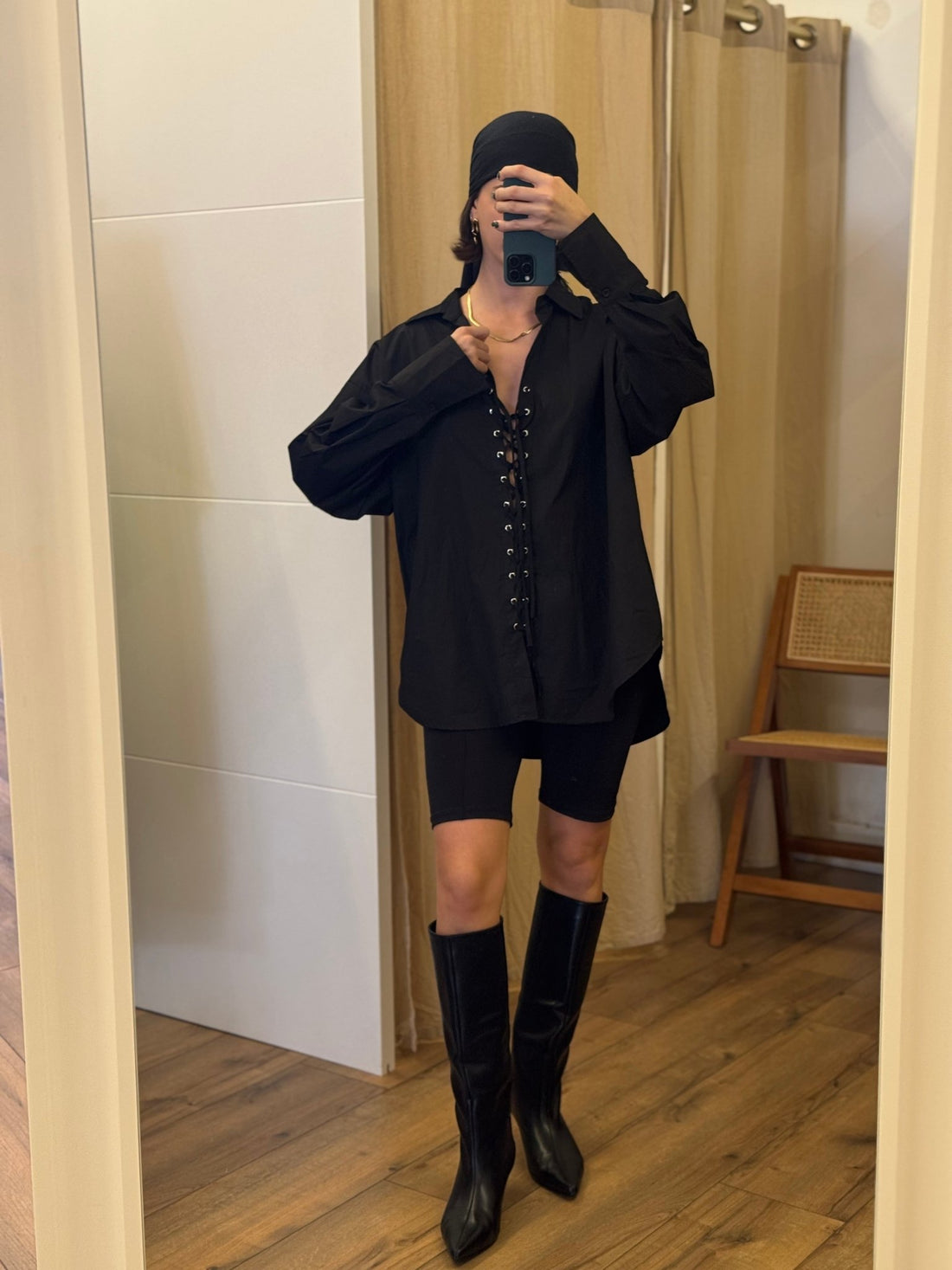 Chemise Callista noire - Léone