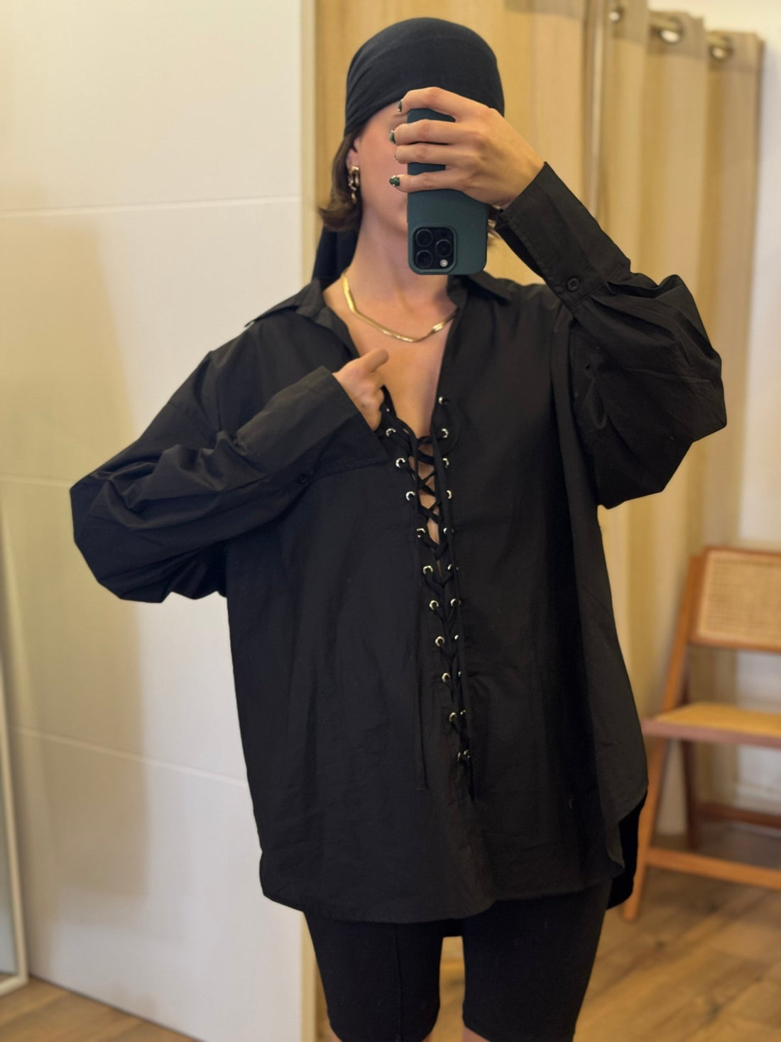 Chemise Callista noire - Léone
