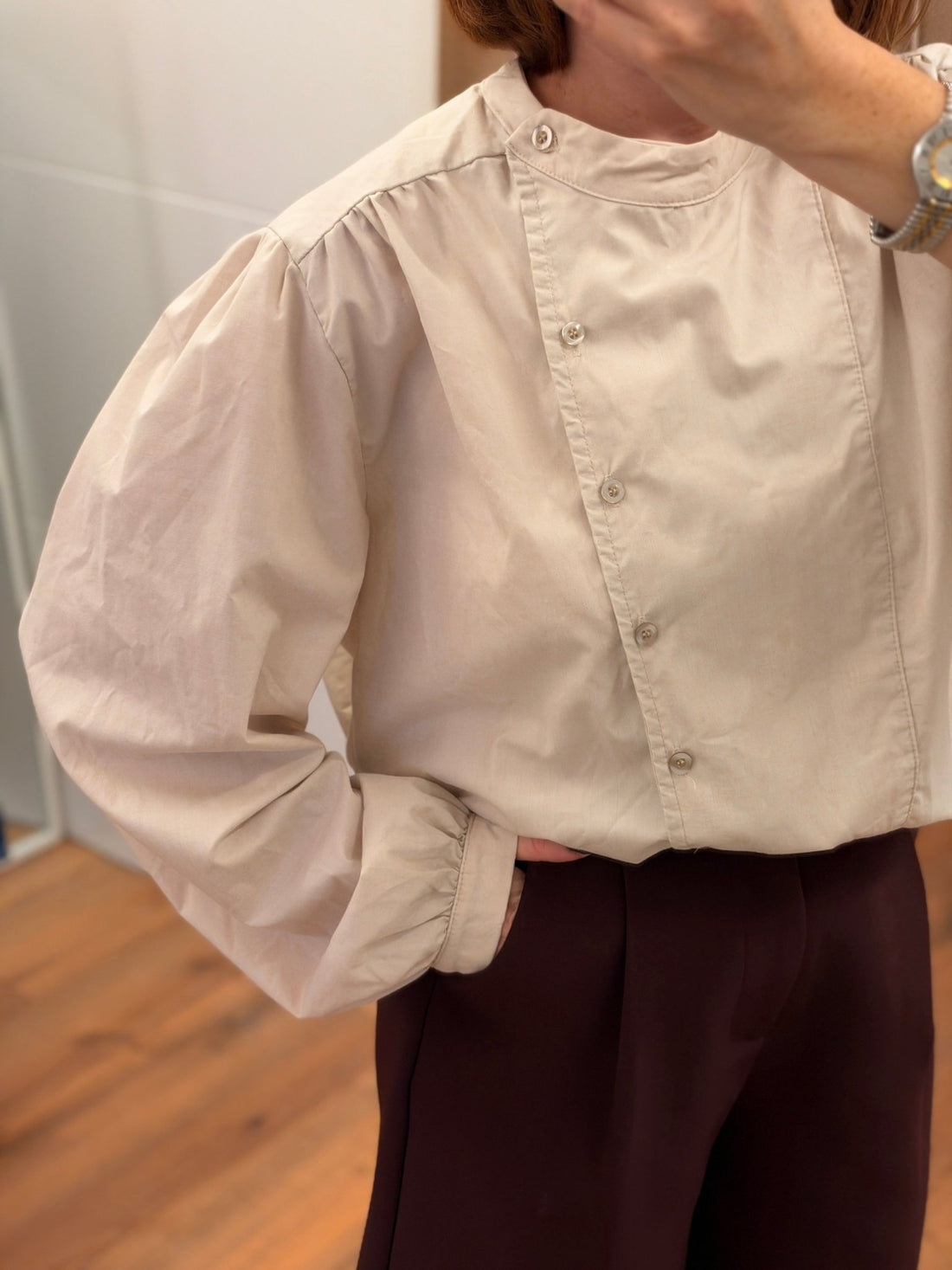 Chemise croisée cashmere - Léone