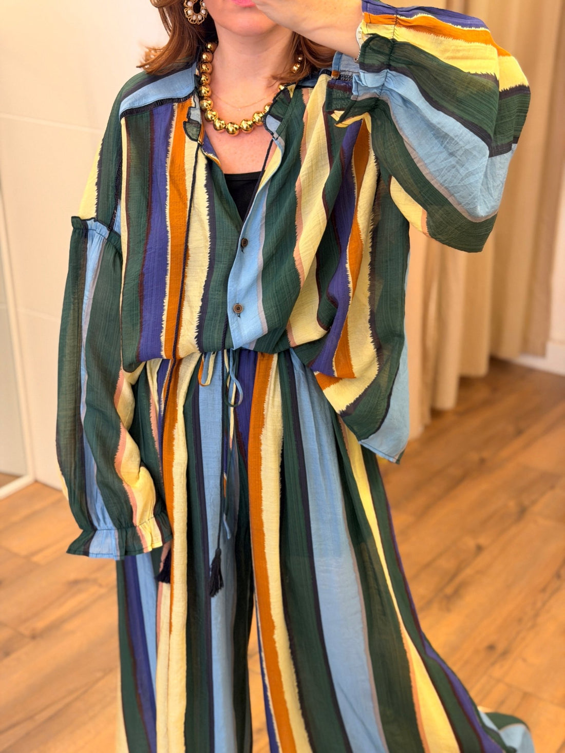 Chemise Curtis bleue - Léone