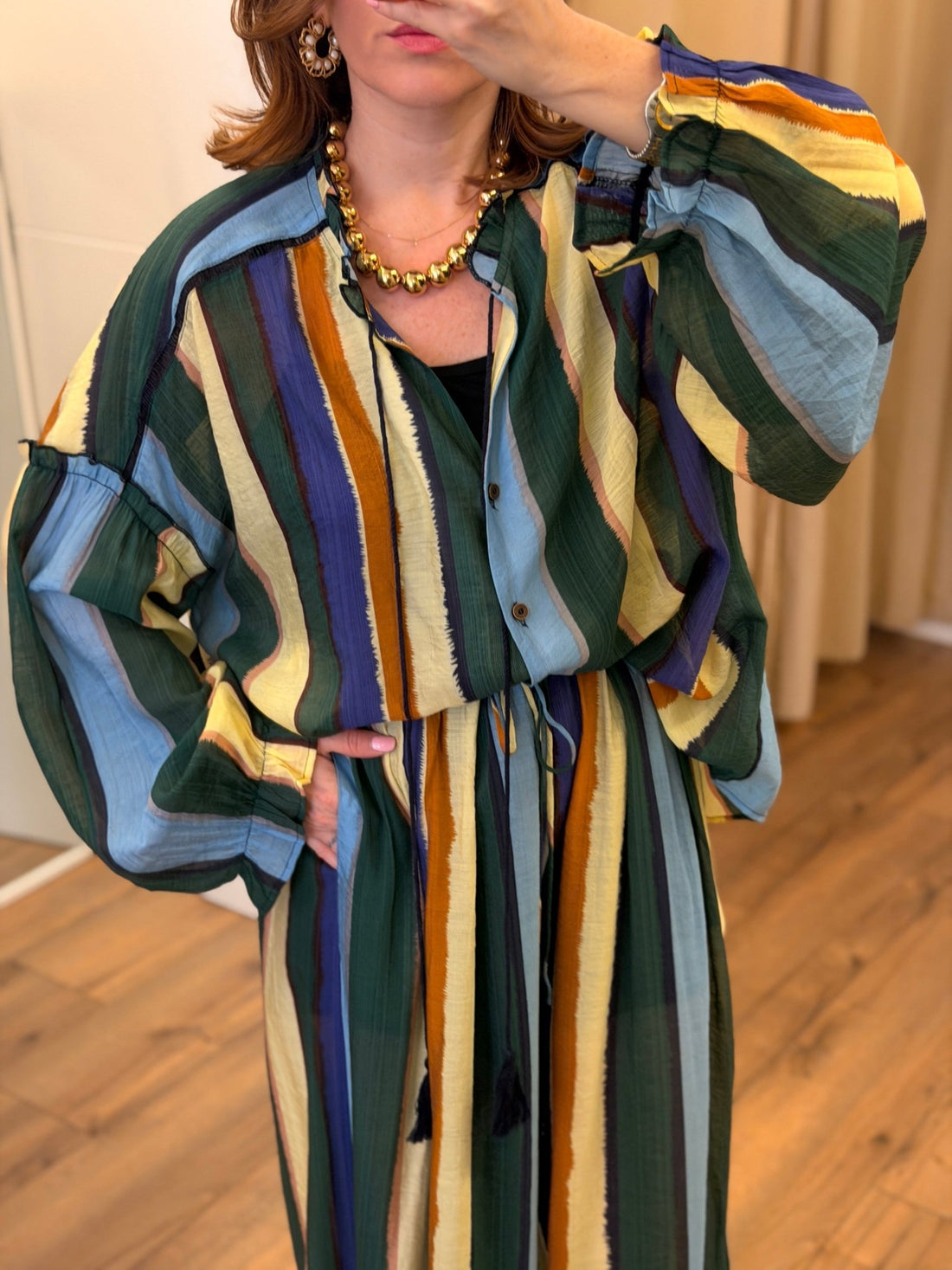 Chemise Curtis bleue - Léone