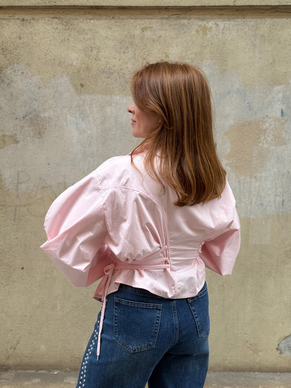 Chemise Fabiola rose pastel - Léone