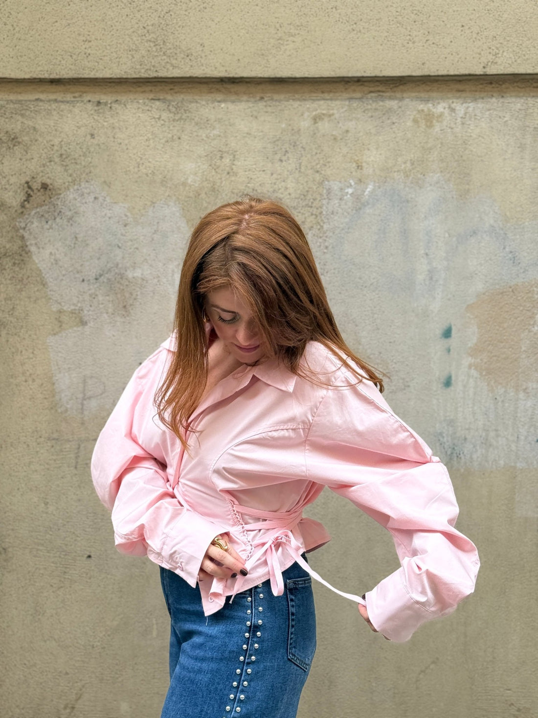 Chemise Fabiola rose pastel - Léone