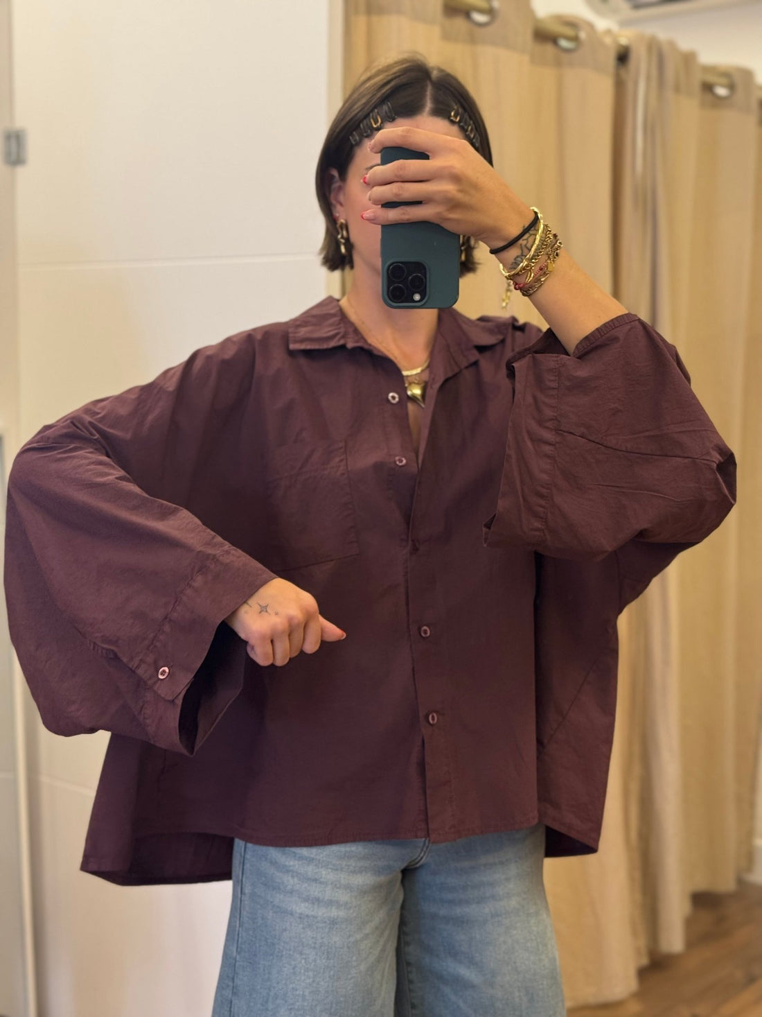 Chemise Gary Bordeaux - Léone