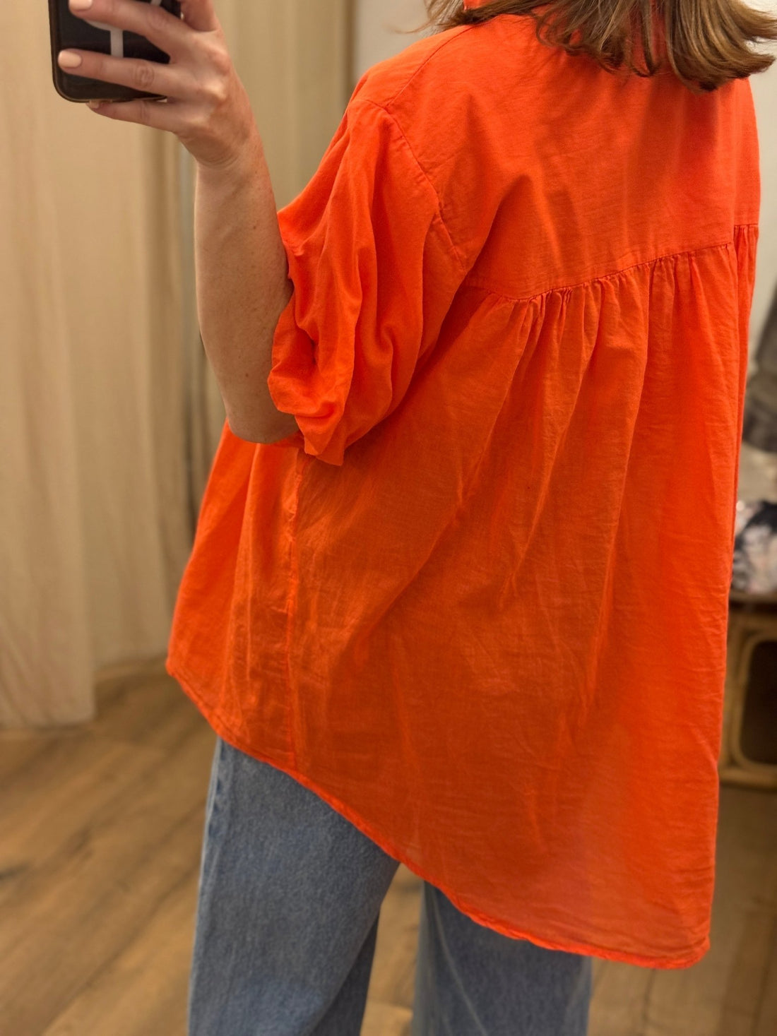 Chemise Manola rouge orange - Léone