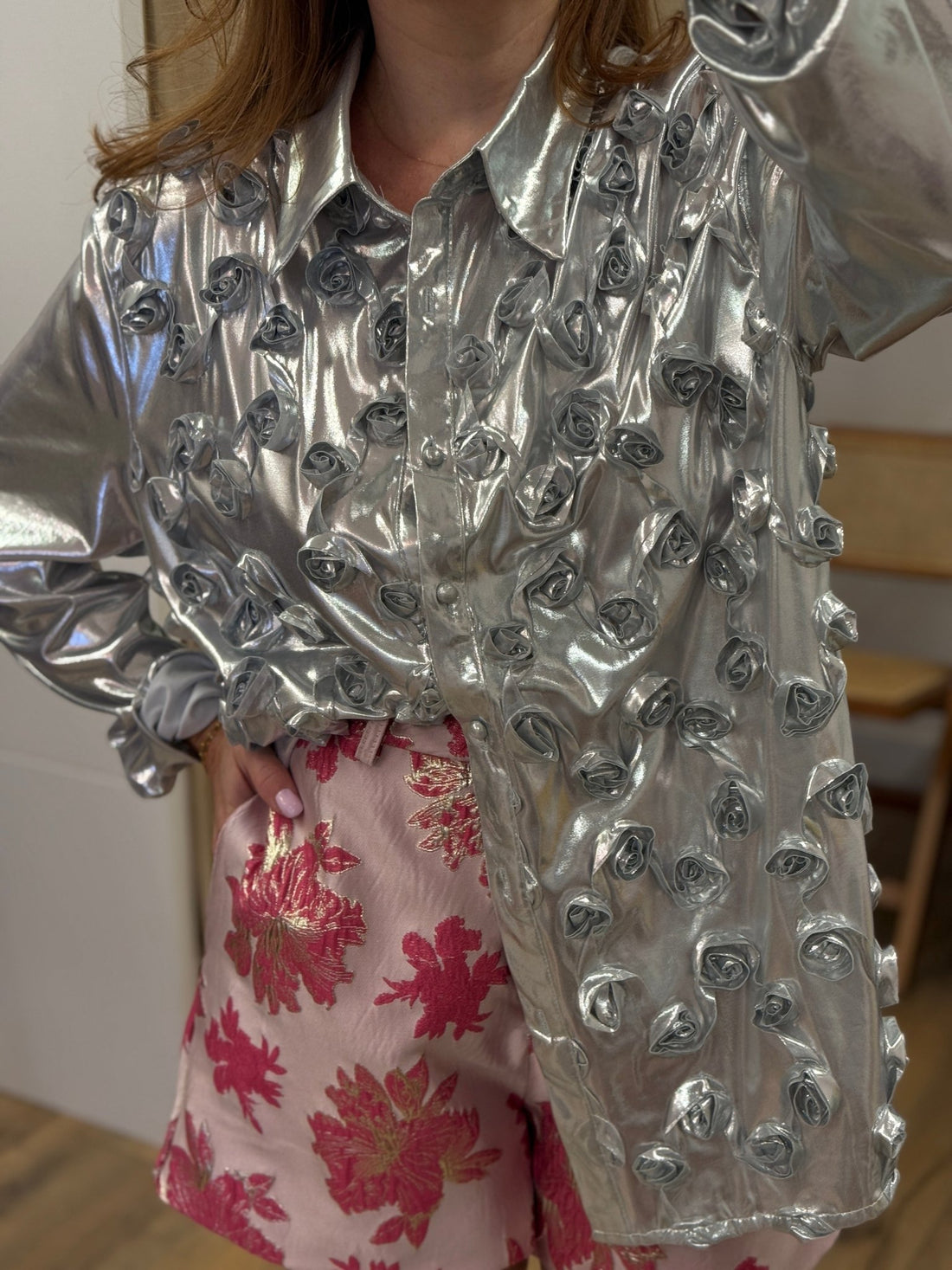Chemise Manti gris clair - Léone