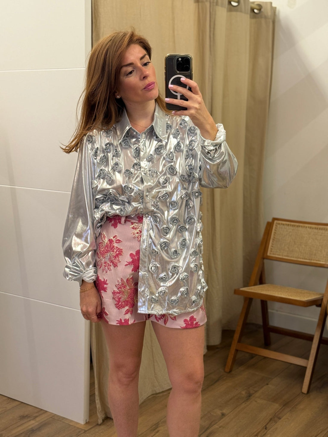 Chemise Manti gris clair - Léone
