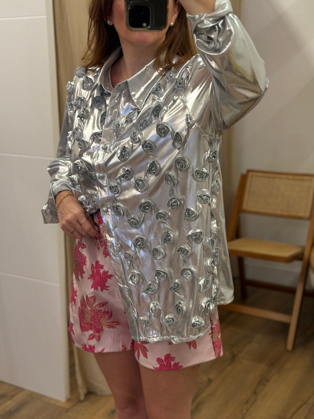 Chemise Manti gris clair - Léone