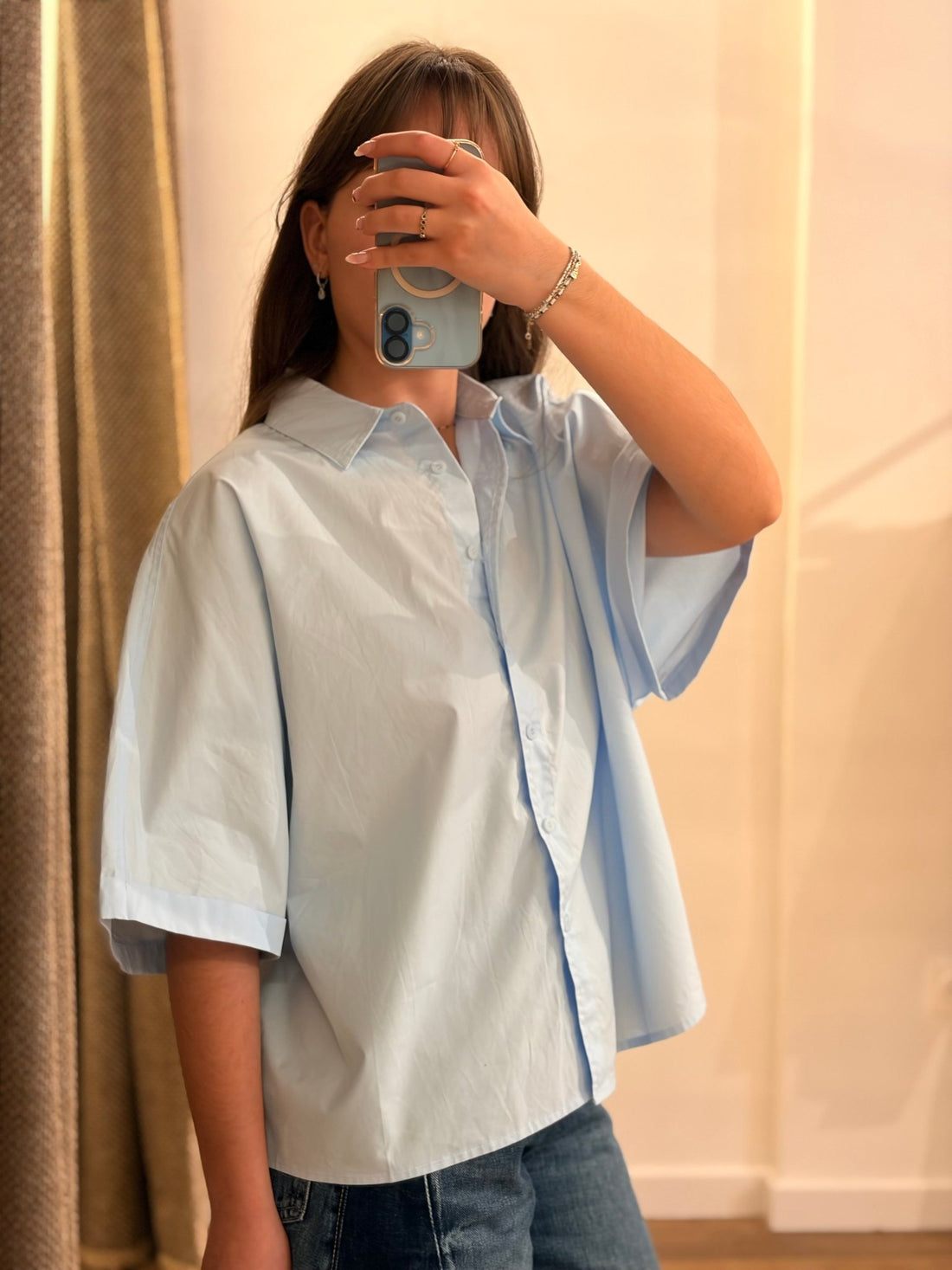 Chemise Maximette bleu ciel - Léone