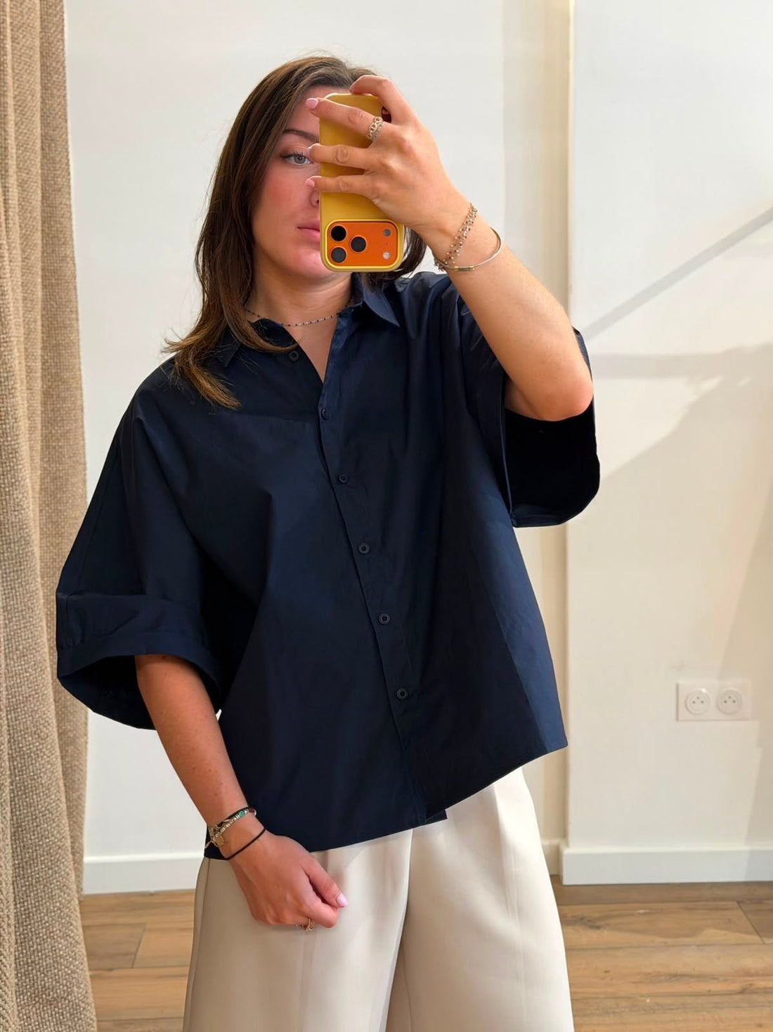 Chemise maximette marine - Léone