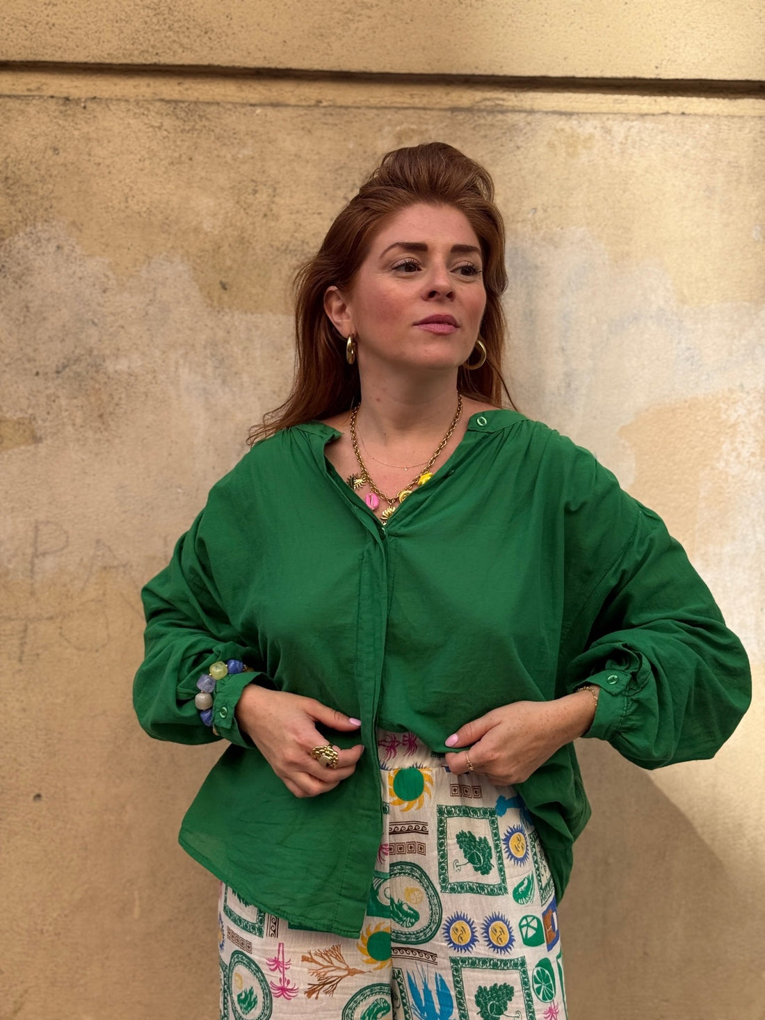 Chemise Mila verte - Léone