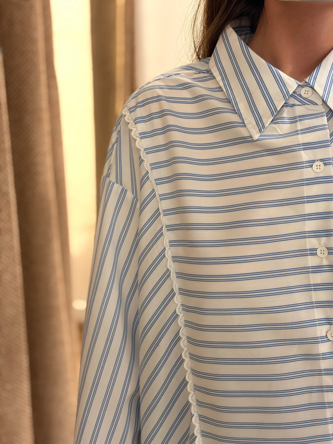 Chemise Nadine bleue - Léone