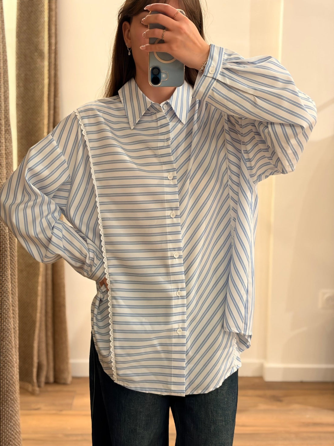 Chemise Nadine bleue - Léone