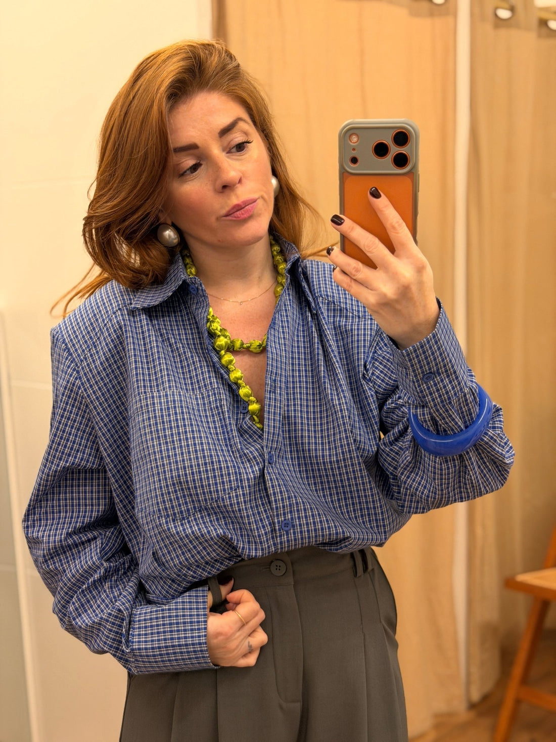 Chemise olivia bleue - Léone