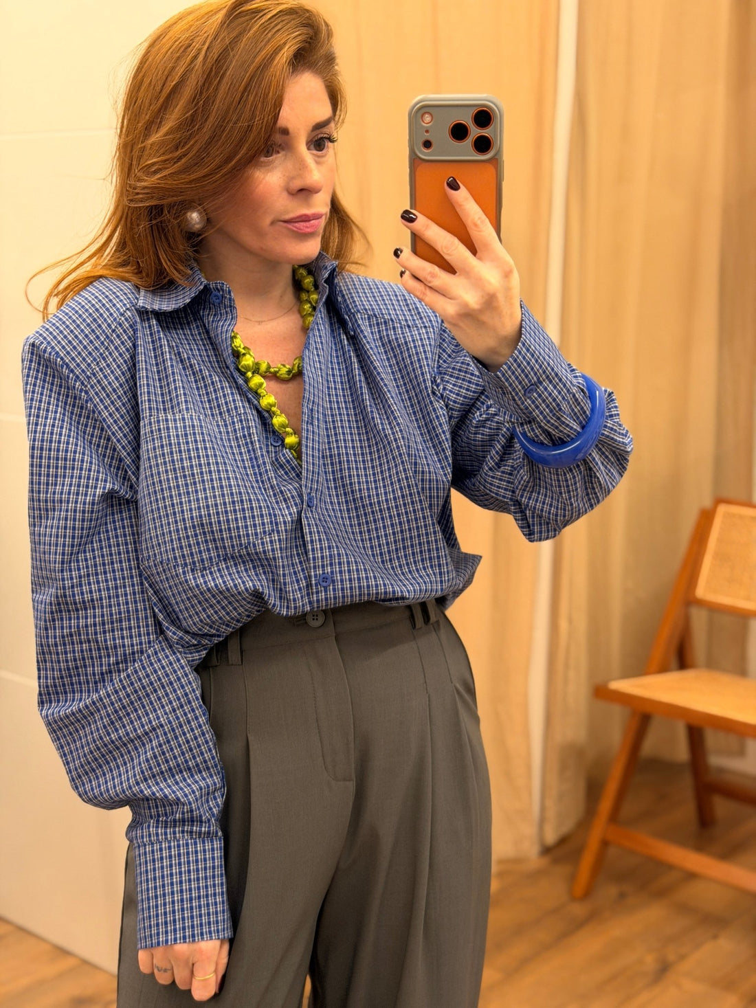 Chemise olivia bleue - Léone