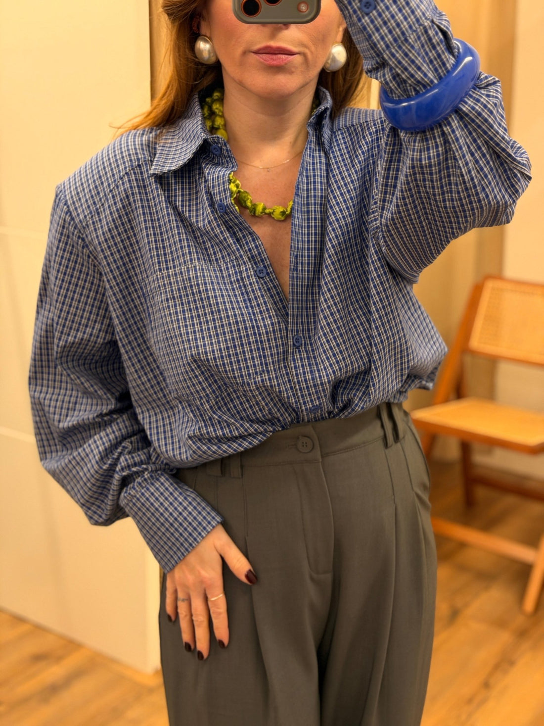 Chemise olivia bleue - Léone