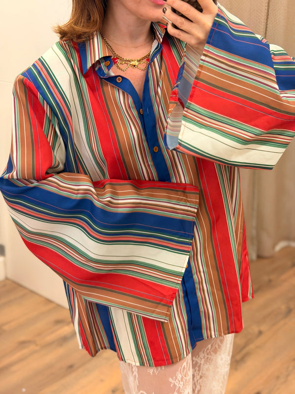 Chemise oversize à rayures - Léone