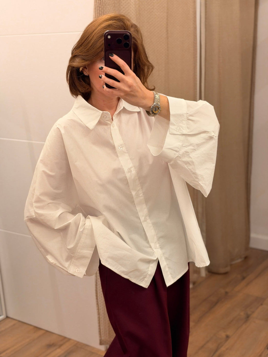 Chemise popeline blanche - Léone