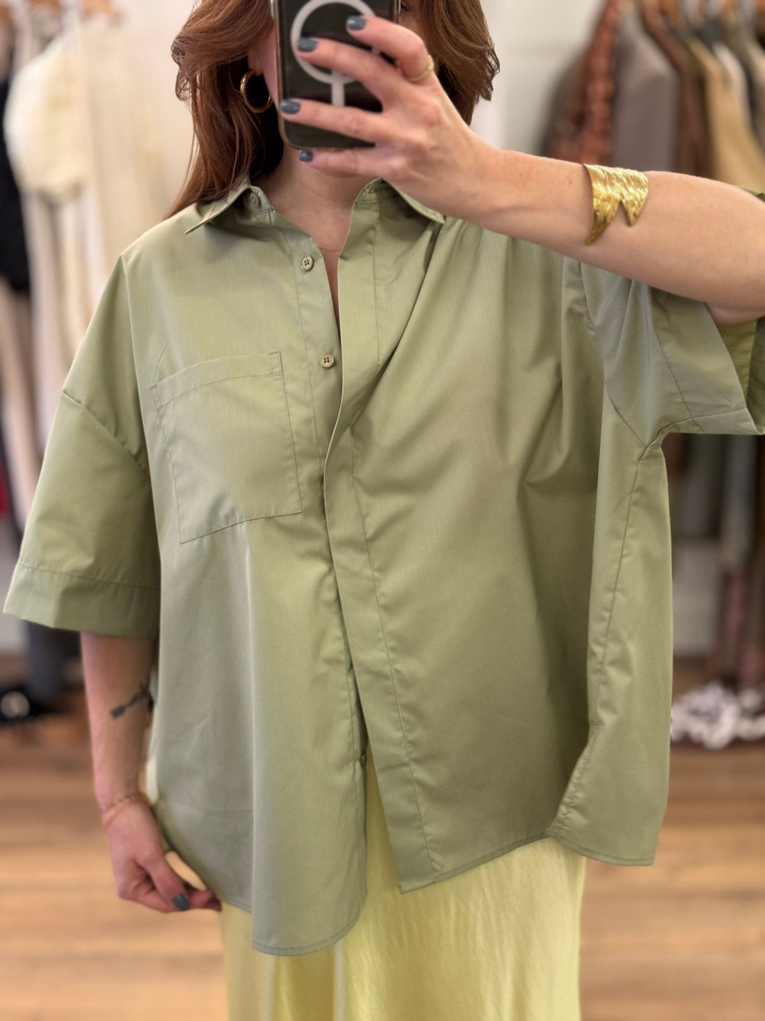 Chemise Sacha verte - Léone