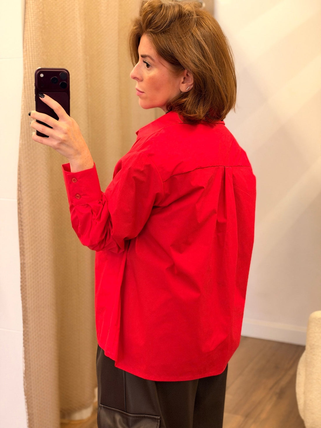 Chemise Tracy rouge - Léone