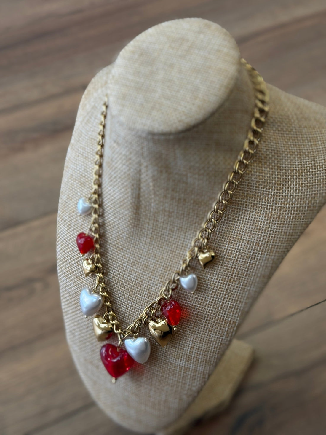 Collier chaîne et cœurs - Léone