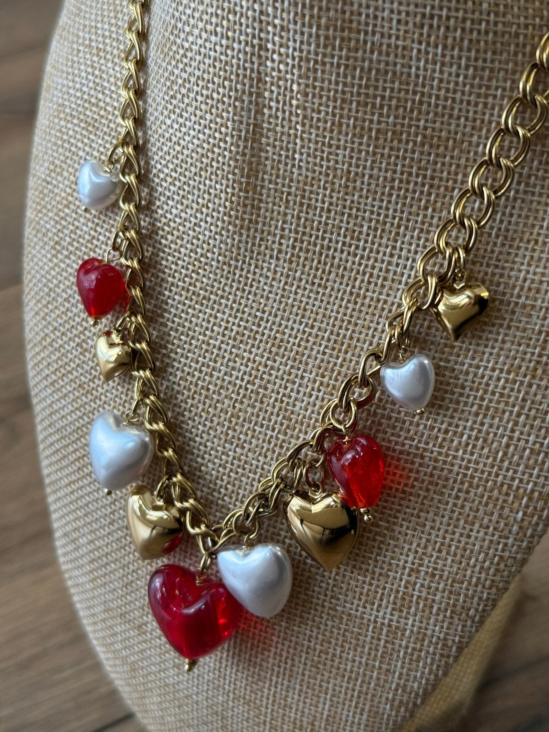 Collier chaîne et cœurs - Léone