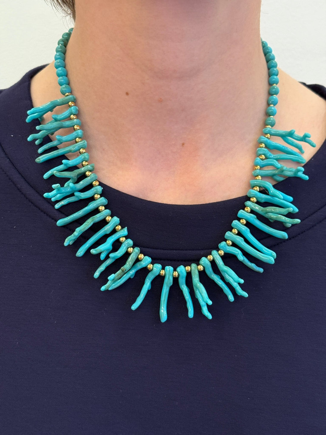 Collier corail turquoise - Léone