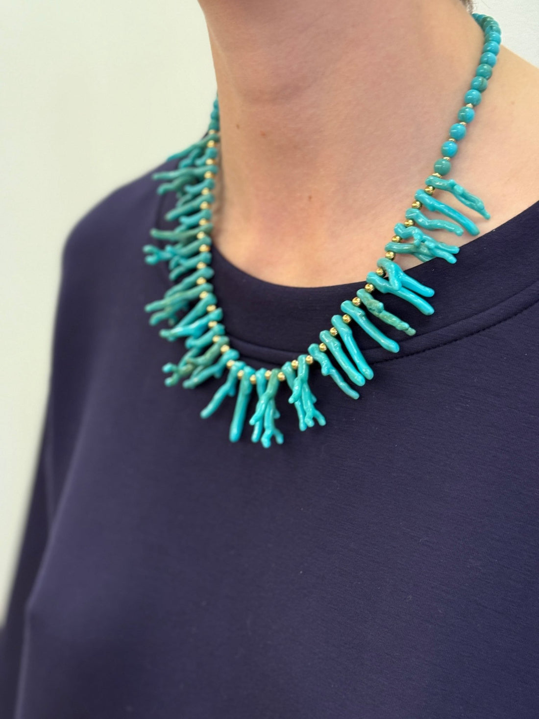 Collier corail turquoise - Léone