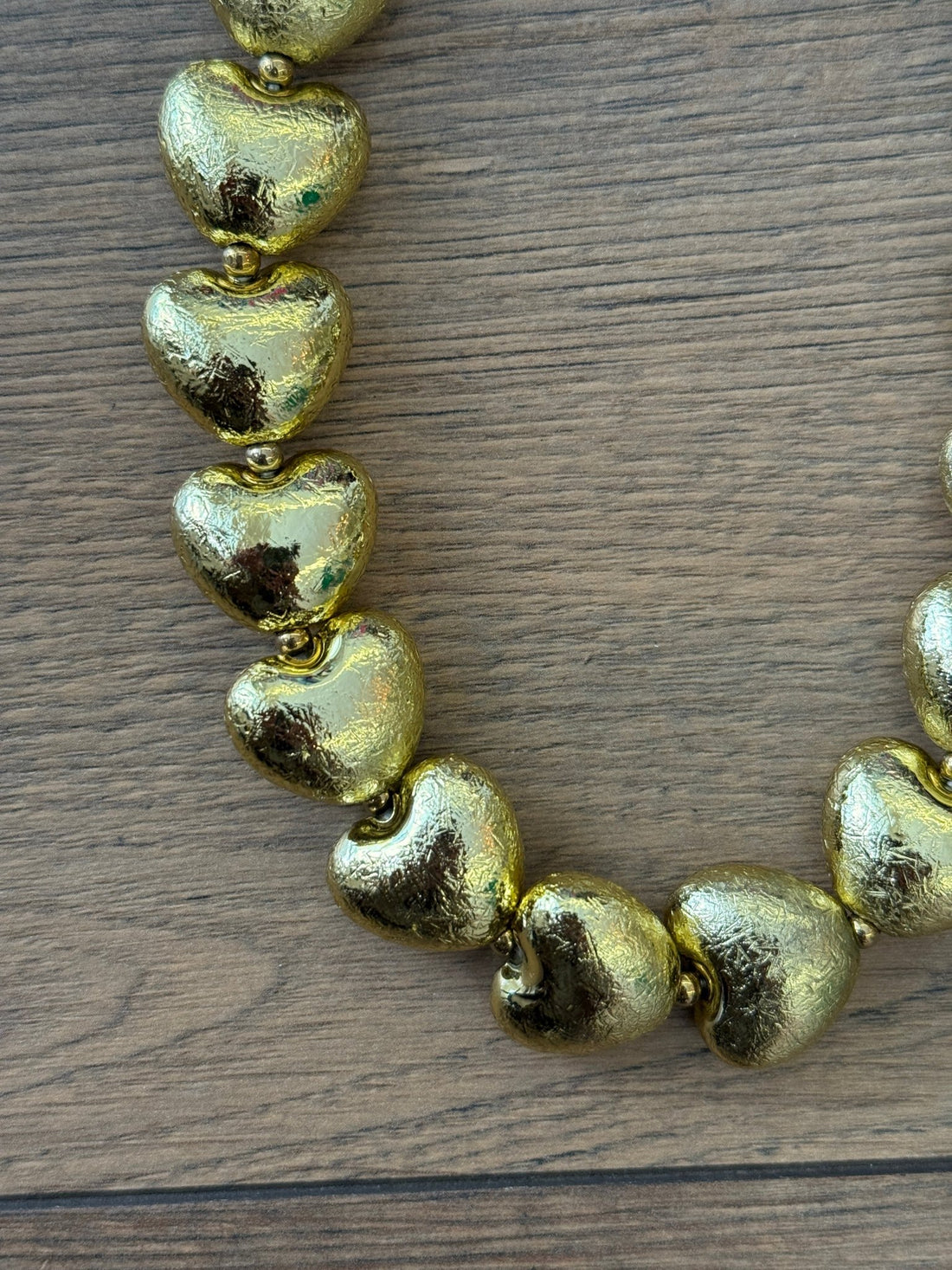 Collier en cœurs dorés - Léone