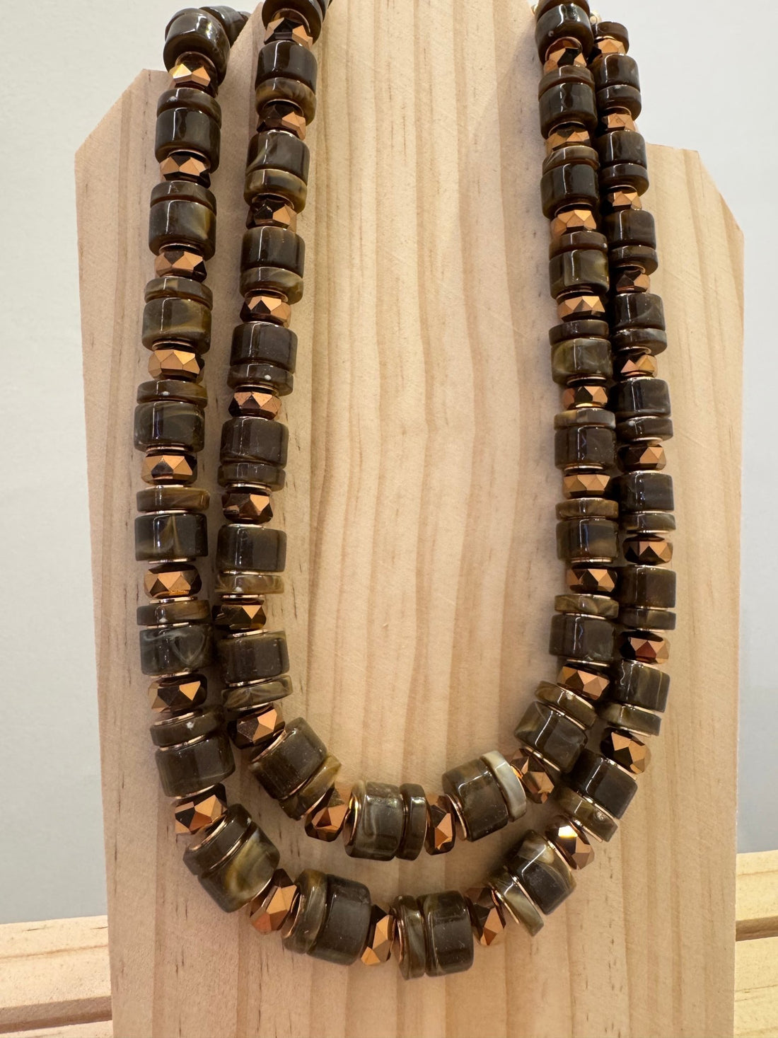 Collier fantaisie marron - Léone