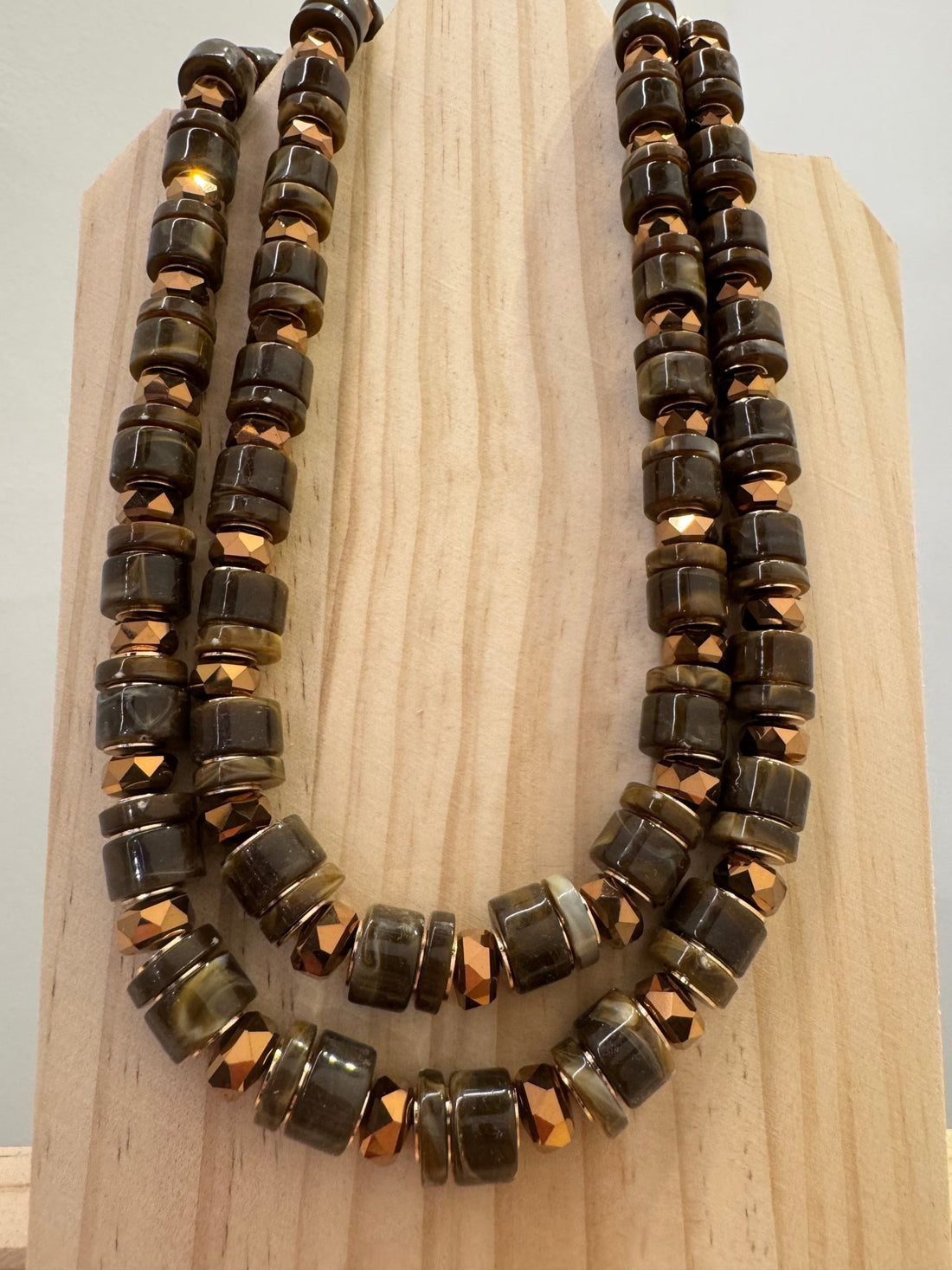 Collier fantaisie marron - Léone