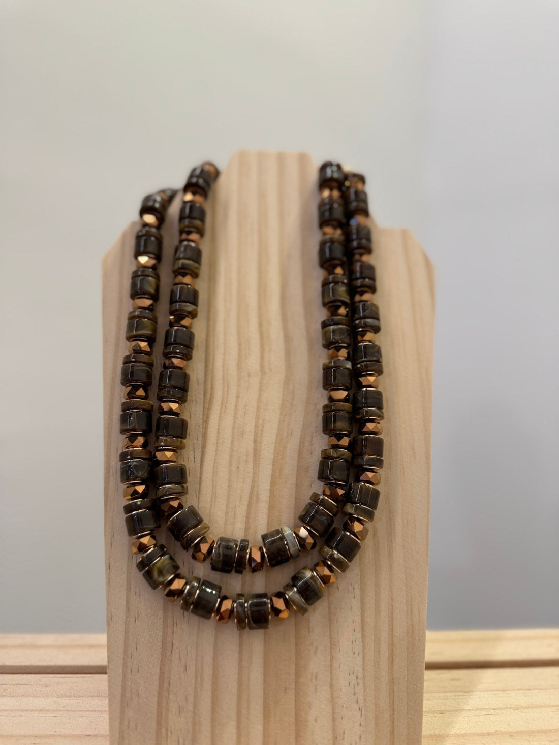 Collier fantaisie marron - Léone