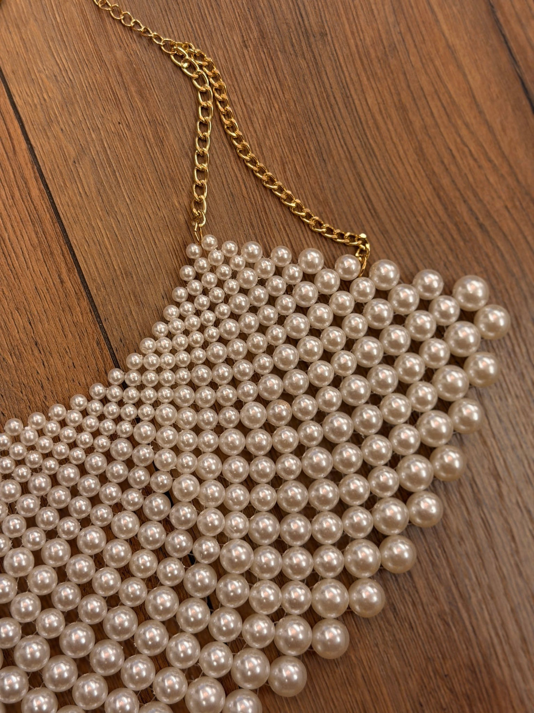 Collier plastron perle nacre - Léone