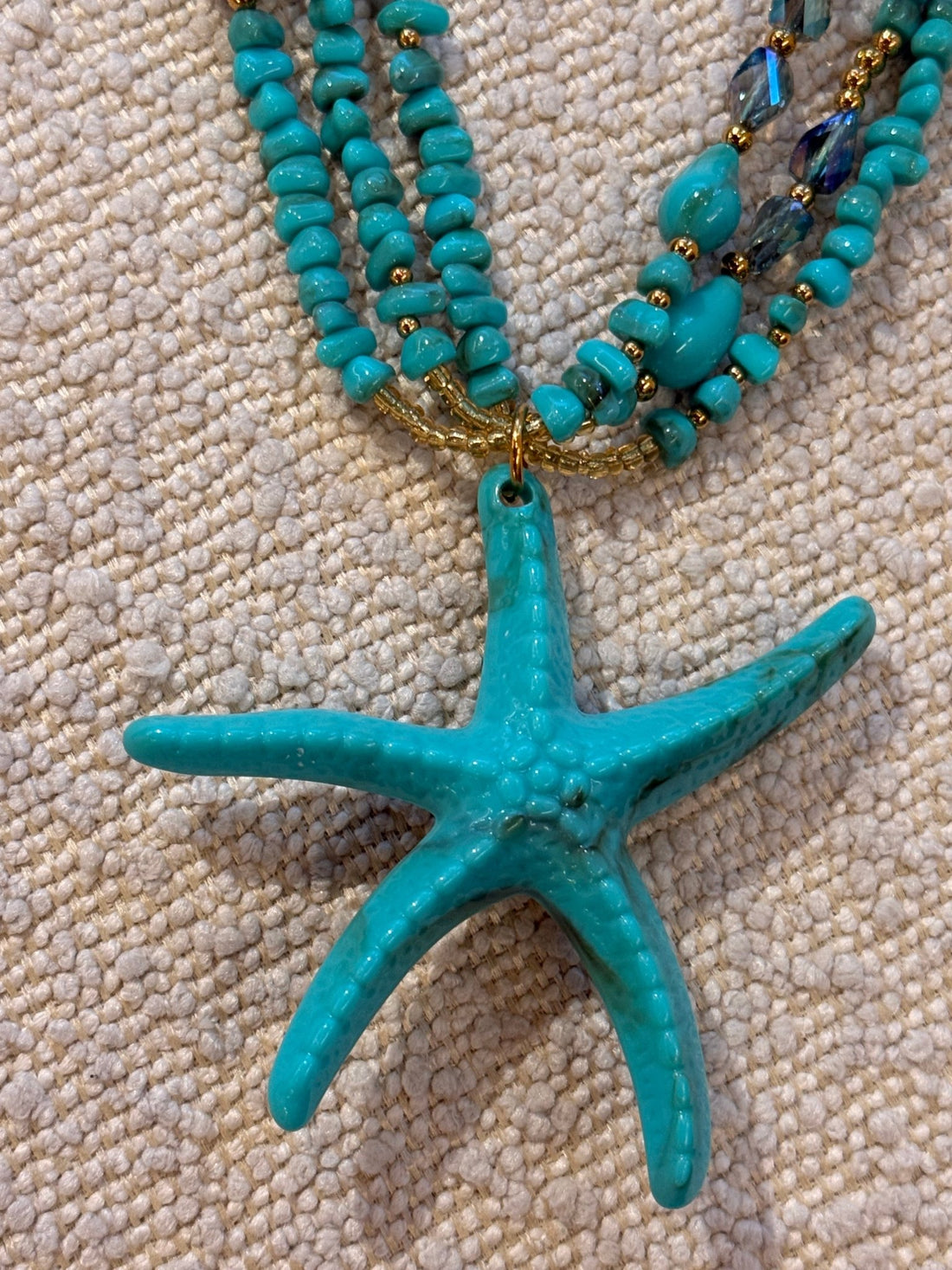 Collier turquoise sea star - Léone