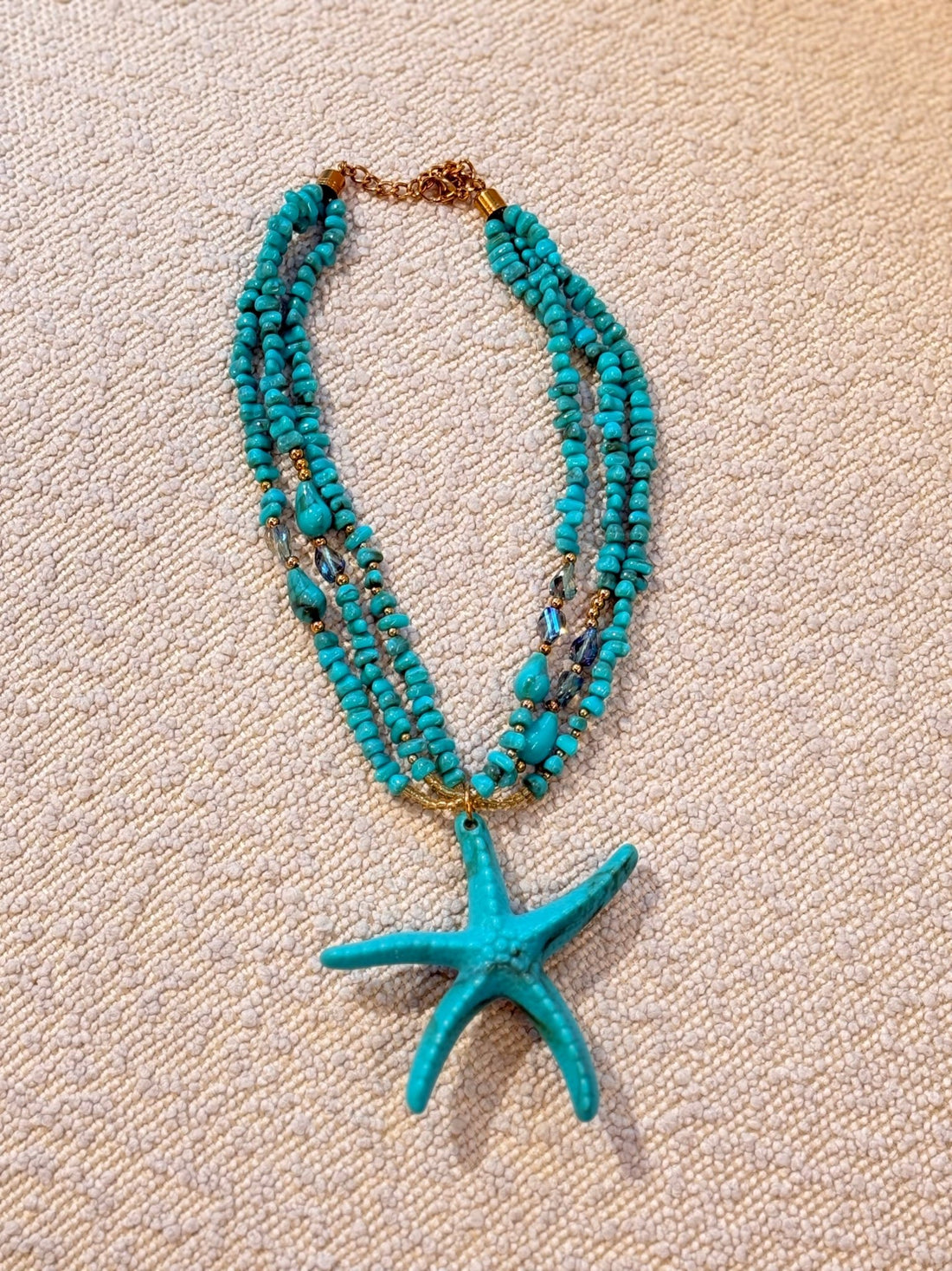 Collier turquoise sea star - Léone