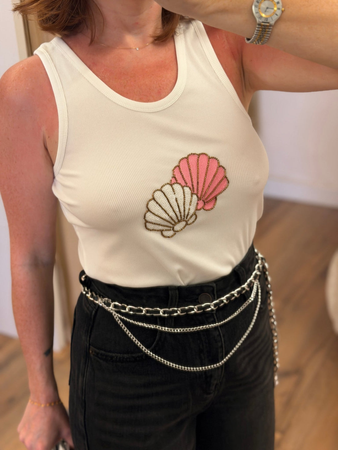 Débardeur Romy coquillage rose - Léone