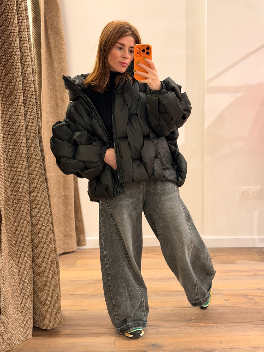 Doudoune manchester noir - Léone