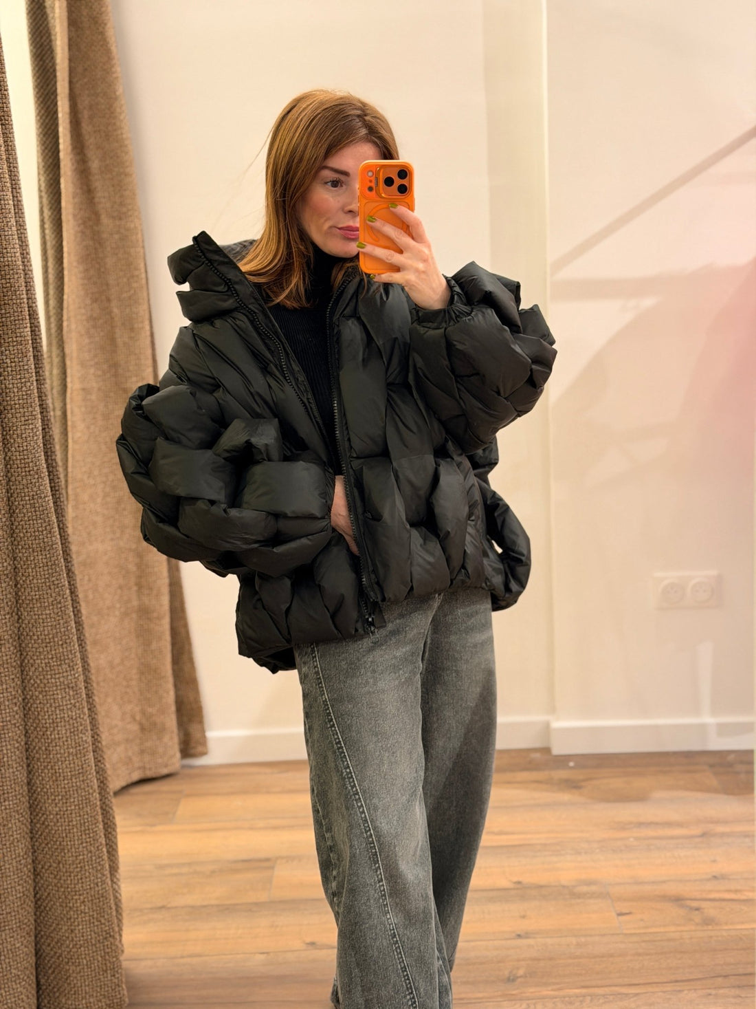 Doudoune manchester noir - Léone