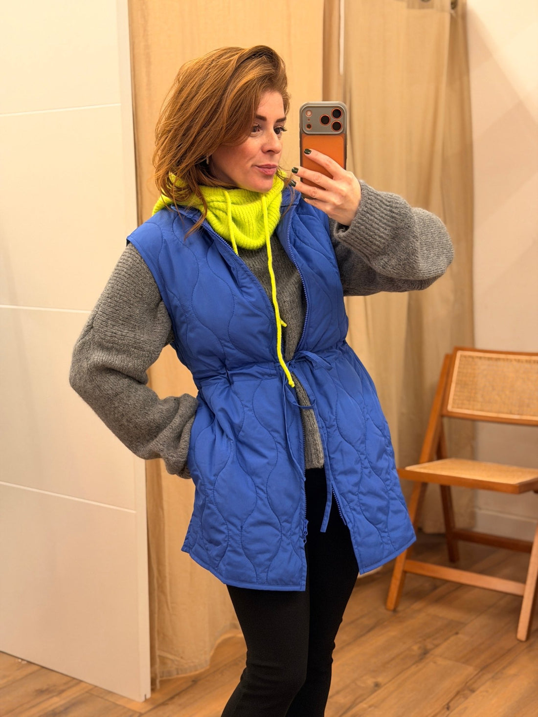 Doudoune sans manches bleue - Léone