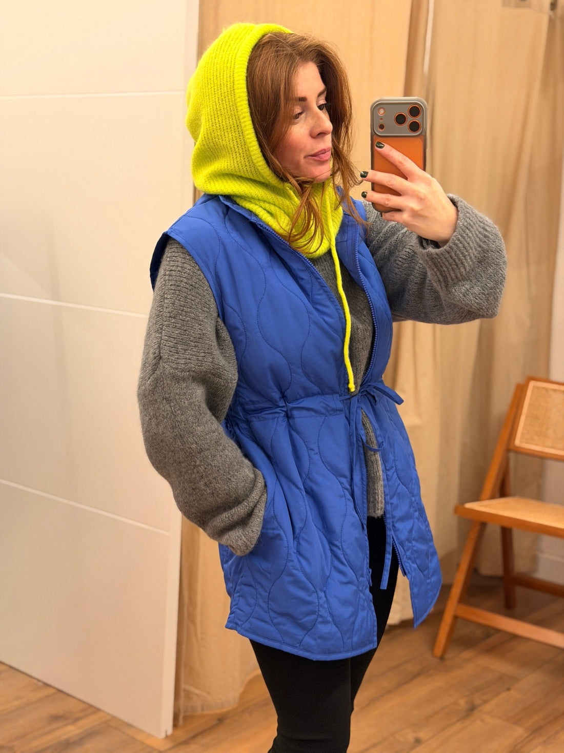 Doudoune sans manches bleue - Léone