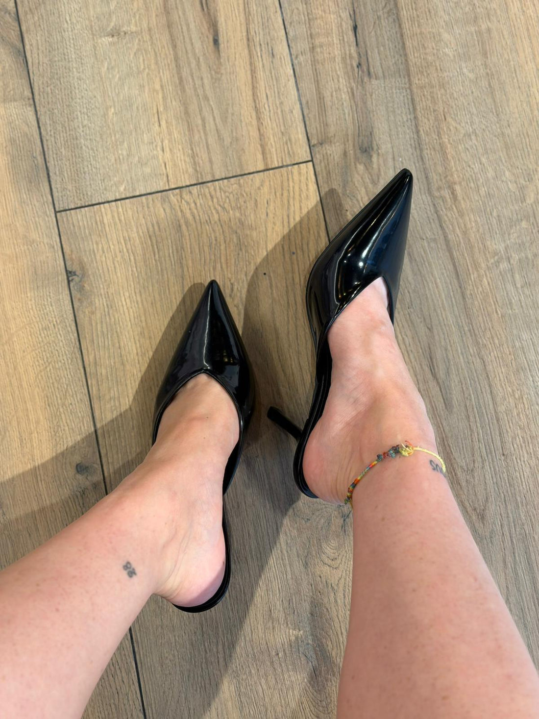 Escarpin mule noir - Léone